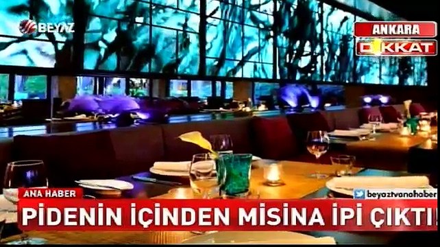 Pidenin içinden misina ipi çıktı