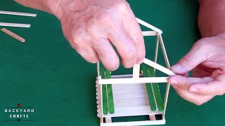 DIY Popsicle Sticks Hut #2 - Crafts ideas