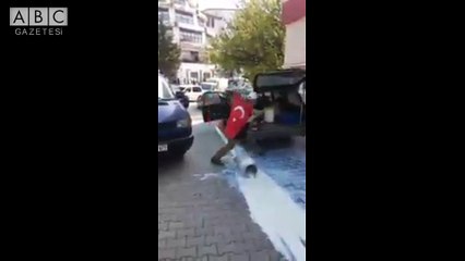 İneklerine haciz gelen çiftçiden eylem