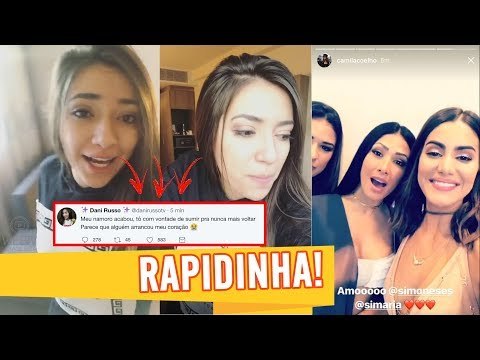FIM do NAMORO! DANI RUSSO deleta TWEET e DESABAFA; SIMONE e SIMARIA visitam CAMILA COELHO nos EUA