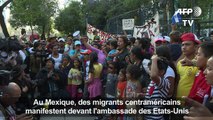 Manifestation anti-Trump de migrants au Mexique