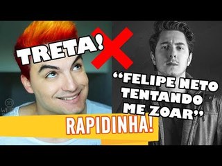 Скачать видео: FELIPE NETO APROVEITA TRETA ENTRE KEVINHO E BIEL P/ ALFINETAR CASTANHARI QUE REBATE