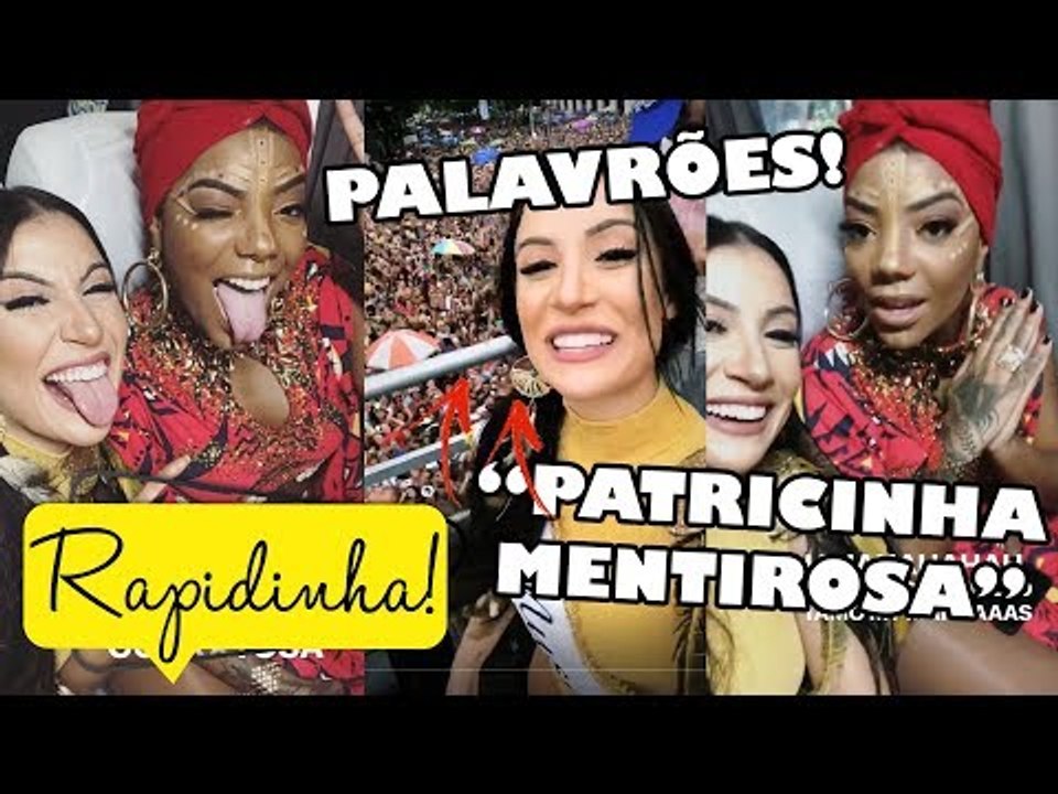 BOCA ROSA SURPREENDE LUDMILLA COM PALAVRÕES E A CANTORA DISPARA: "PATRICINHA MENTIROSA"