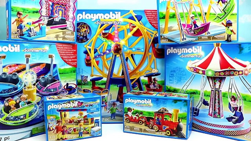 Playmobil Summer Fun Amusement Park Collection! Ferris Spinning Spaceships and more! - 動画 Dailymotion