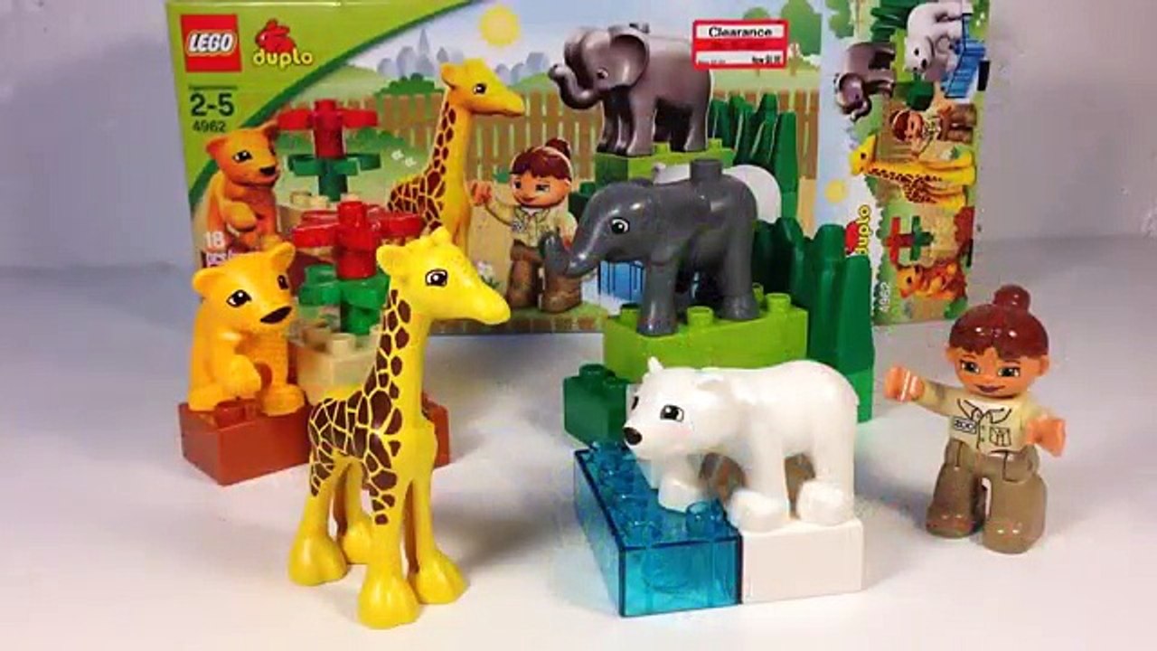 LEGO Duplo 4962 Baby Zoo Animals Legoville Elephant, Giraffe, Lion, Polar  Bear - video Dailymotion