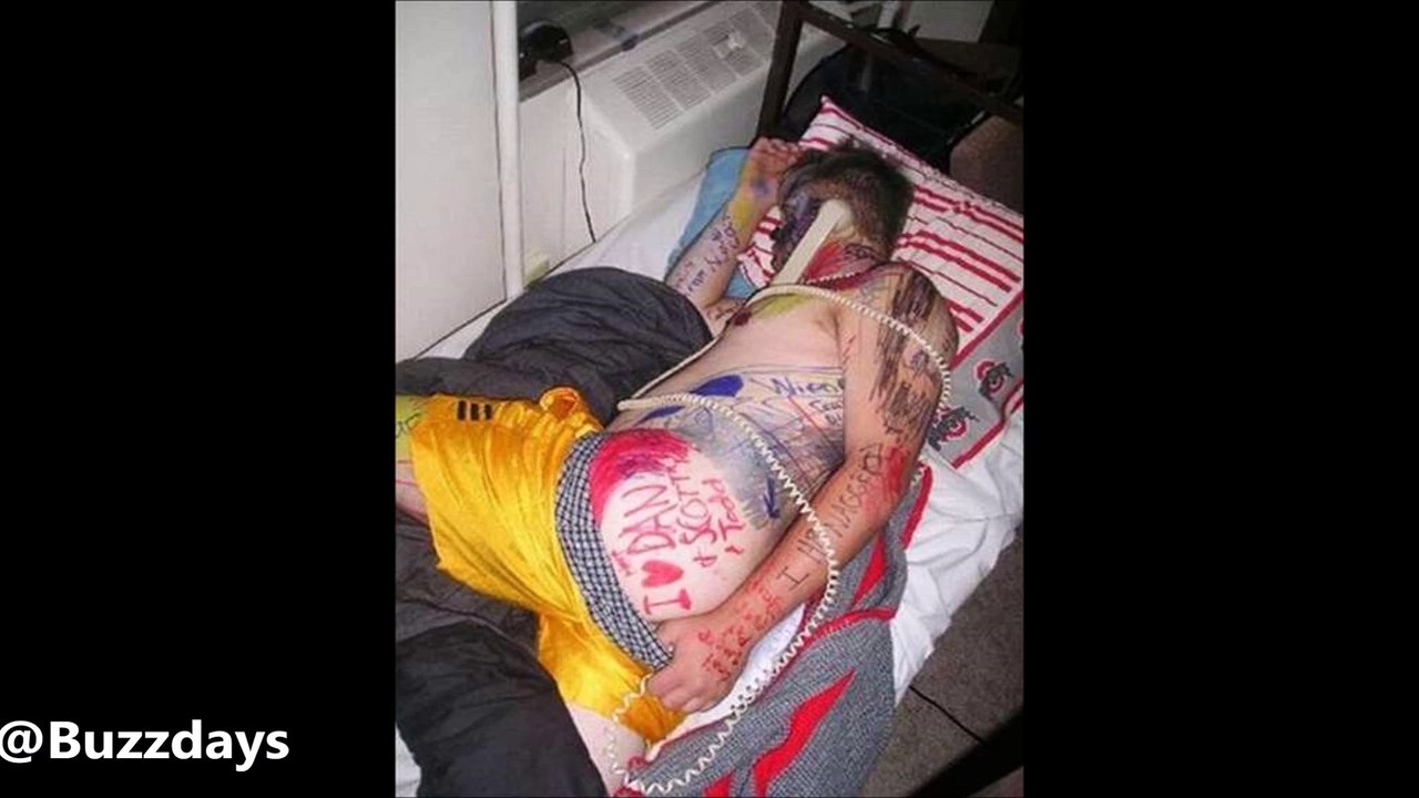 Quand tu t'endors en soirée à coté de gars bourrés...