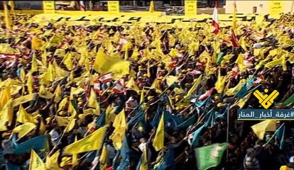 باحة عاشوراء ضاقت بابناء بيروت والضاحية الجنوبية الذين حضروا المهرجان الحاشد بعنوان الوفاء للوعد