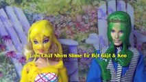 Cách Làm Chất Nhờn Ma Quái Slime Bằng Bột Giặt (Thùy Hương) Barbie Ken Nhuộm Tóc Slime
