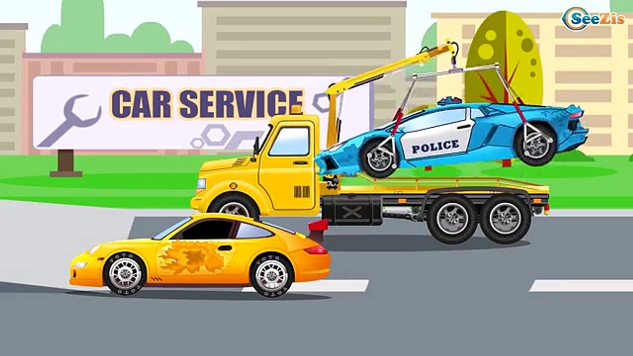 La Voiture de police pour bébés - Conduit Voiture de Police - Dessins animés pour enfants