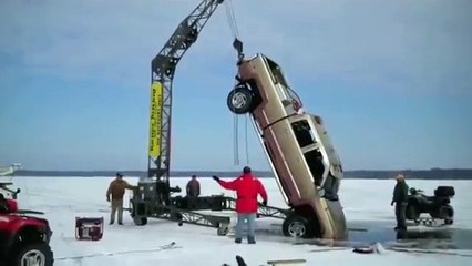 Vehicles Falling Through Ice Compilation