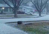 Hail Hammers Sioux Falls Ahead of Snowstorm