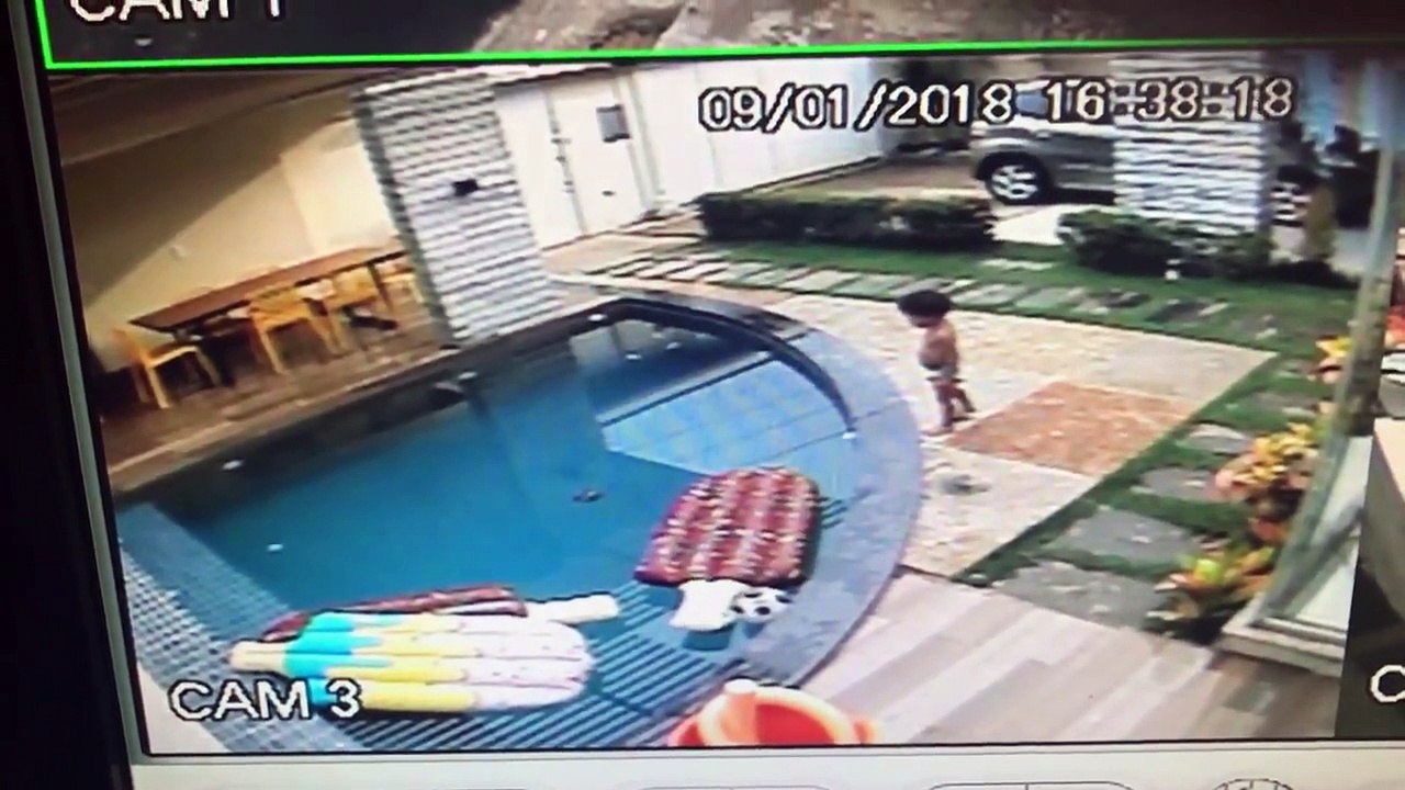 Boy Rescues Baby From Pool