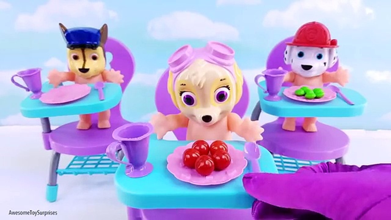 Paw Patrol Baby Dolls Feeding Fun Pretend Play Video for Kids and Toddlers