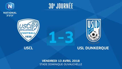 J30 : USCL – USL Dunkerque (1-3), le résumé