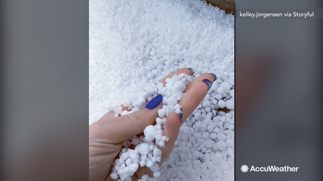 Snow hail mix batters South Dakota during severe storm