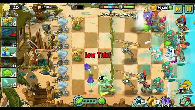 Растения против зомби 2/Plants vs Zombies 2 : компания Big wave beach миссия 25