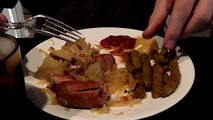 ASMR: Eating Smoked Sausage, Sauerkraut & Potatoes (No talking)