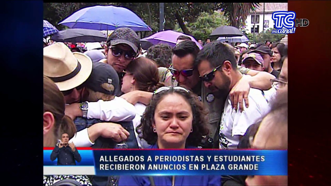 Profundas muestras de dolor se vivieron en la Plaza Grande