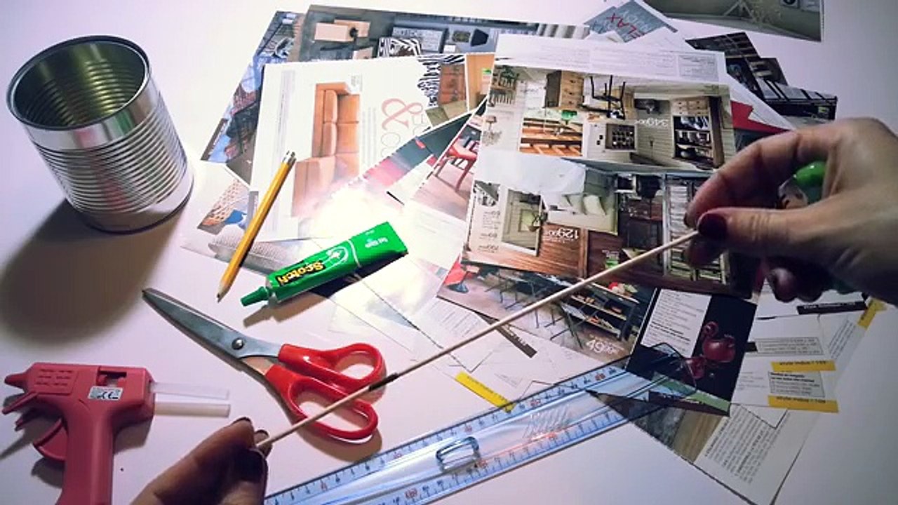 DIY Recyclage pot de fleur avec boite conserve et papier