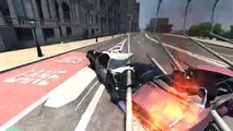 Beamng drive - Descending Pole car Crashes