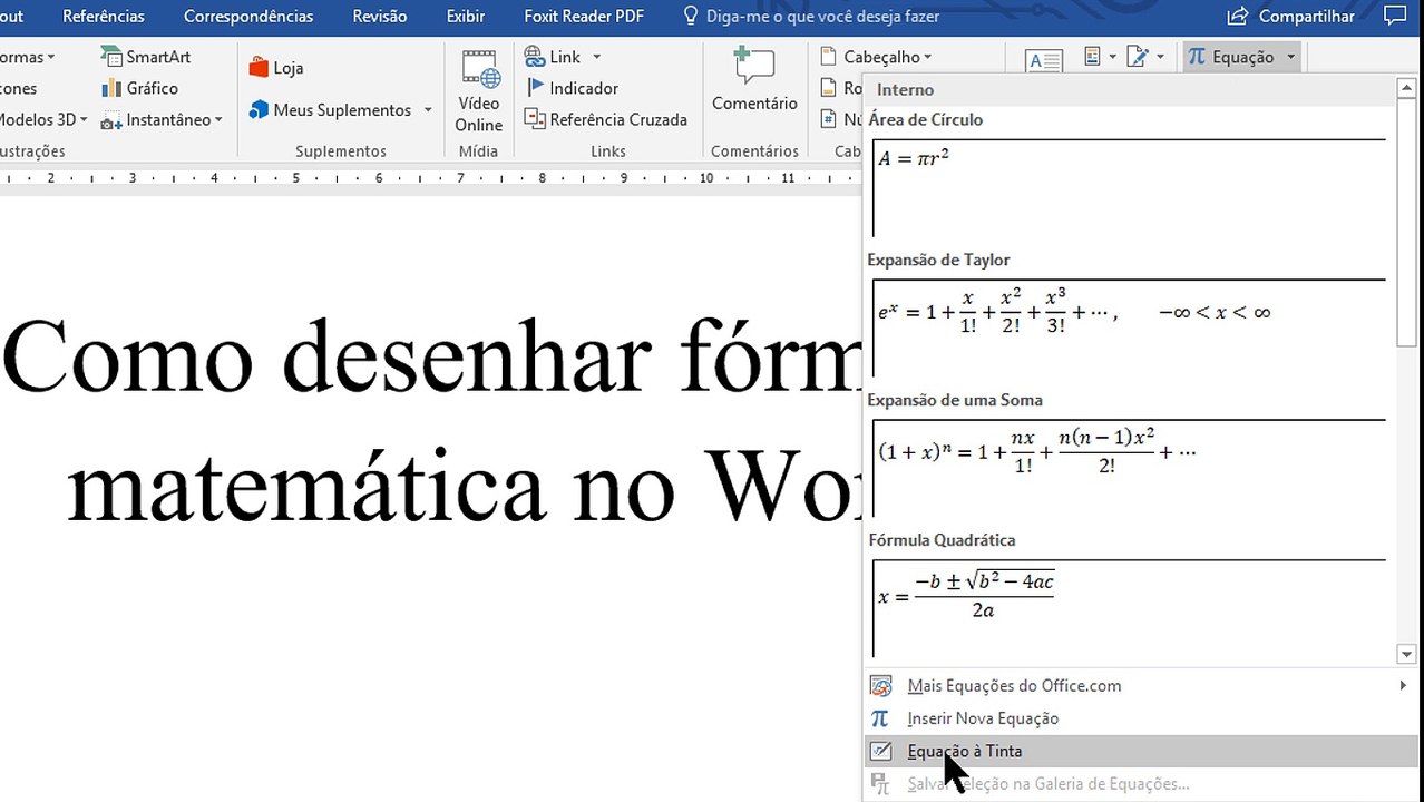 Como desenhar fórmula matemática no Word 2016 | DICA INCRÍVEL