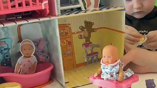 Распаковка пупсов с мебелью и аксессуарами / Simba Mini NEW Born BABY