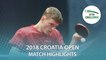 2018 Croatia Open Highlights I Anders Lind vs Aliaksandr Khanin (U21-Final)