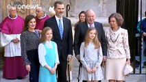 El rey Juan Carlos en la misa de Pascua tras cuatro años de ausencia