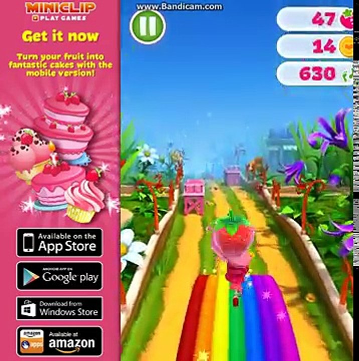 3d çilek kız koşu