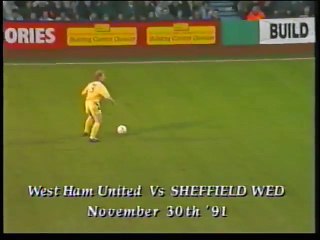 West Ham United - Sheffield Wednesday 30-11-1991 Division One