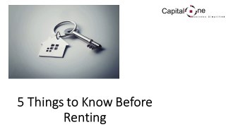 5 Things to Know Before Renting