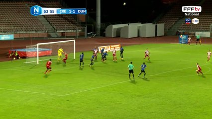 Doublé de TIMITE !!! Il reprend d'une tête croisée un centre de la gauche suite à un corner. 1-2 pour Dunkerque.