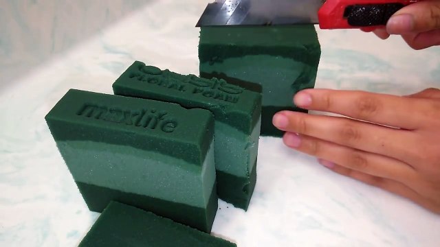Asmr Floral Foam Partially Soaked Foam Cutting