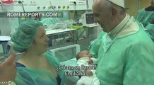 Así fue la visita del Papa Francisco a un hospital para bebés