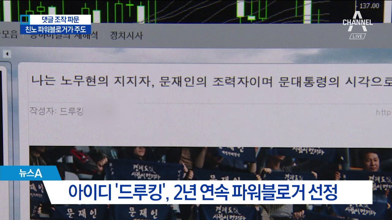 댓글 조작 주도한 친노 파워블로거 ‘드루킹’ 누구?