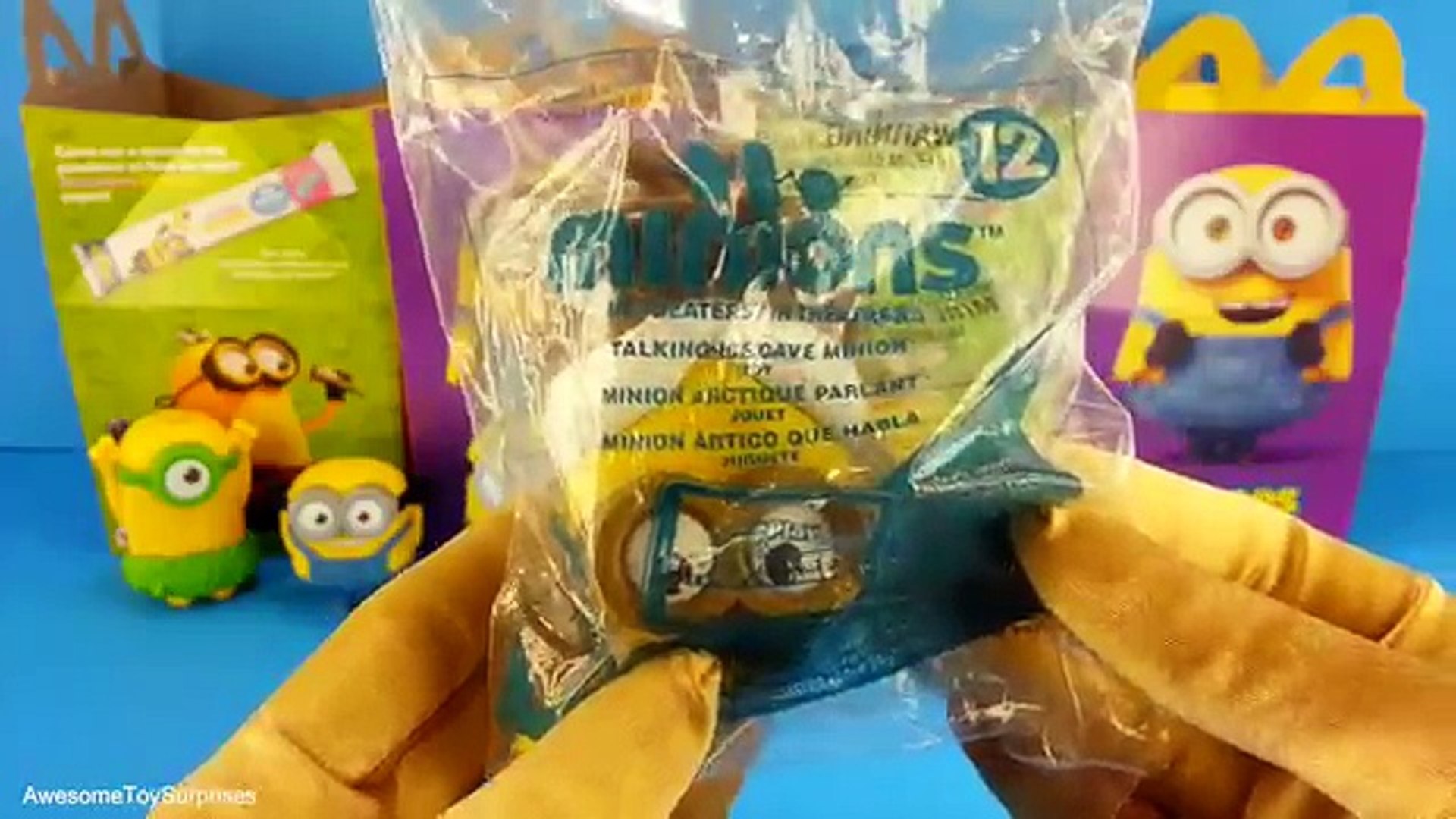 Minions McDonalds Happy Meal Toys Minion Toys Bob Stuart Kevin new Minions  Movie Toys - 動画 Dailymotion