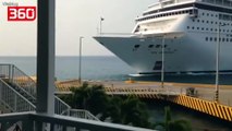 Momenti shokues kur kroçiera gjigande nuk arrin të ndalojë dhe përplaset në port (360video)