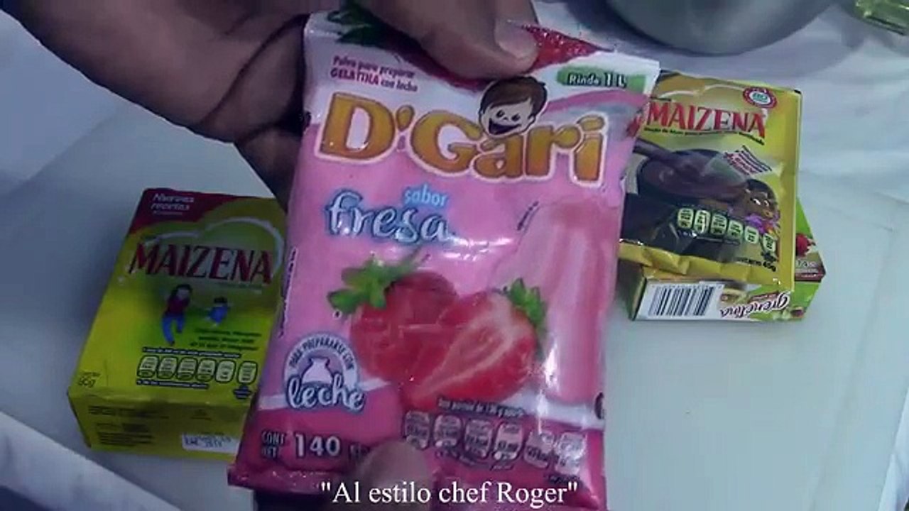 GELATINA DE MAIZENA, Receta # 297, Gelatina de chocofresa