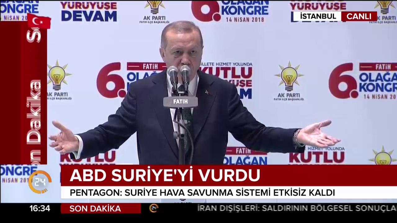 Cumhurbaşkanı Erdoğan konuşma yapıyor