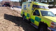 Sandviken: Ambulans i olycka på Järbovägen