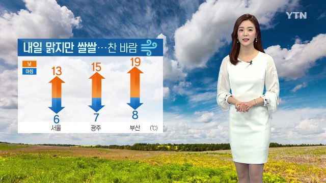 [날씨] 내일 맑지만 쌀쌀...내륙 아침 짙은 안개 / YTN