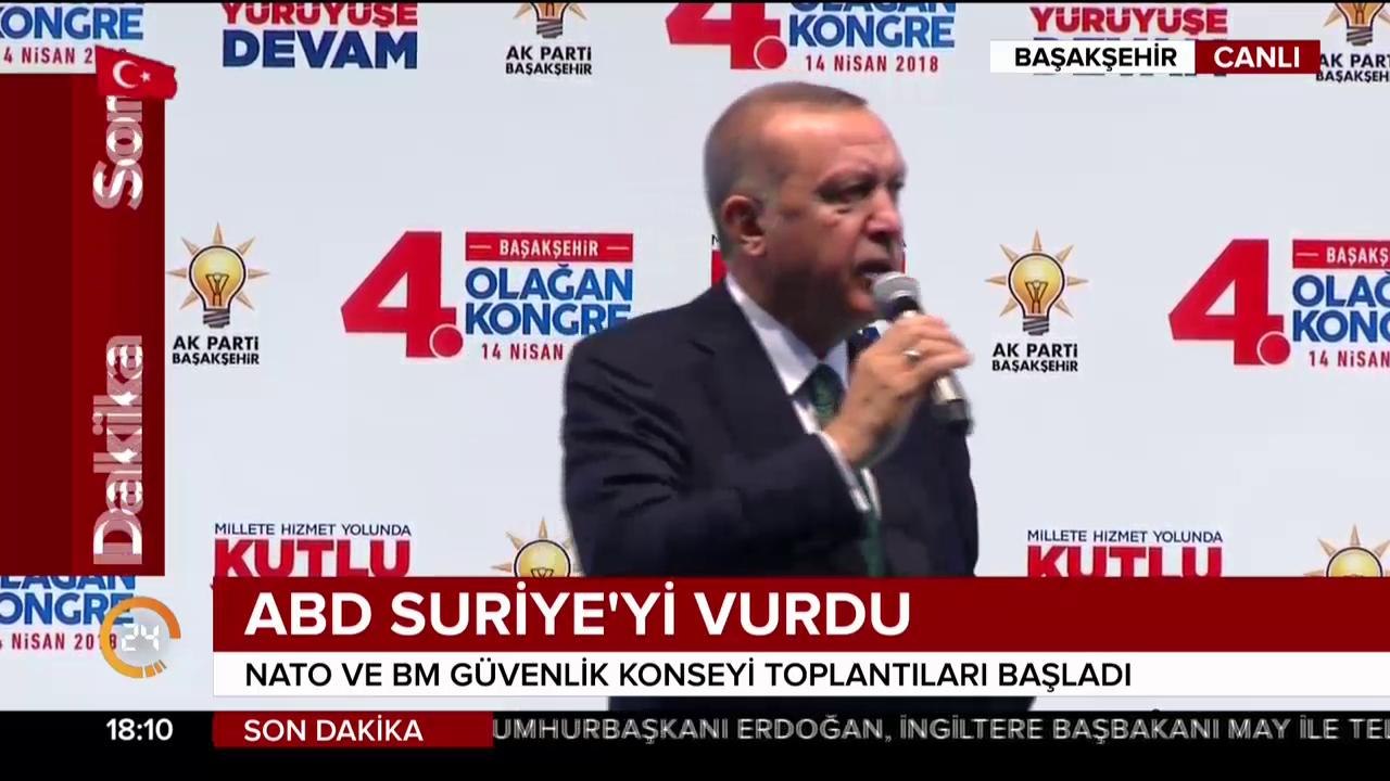 Cumhurbaşkanı Erdoğan konuşma yapıyor