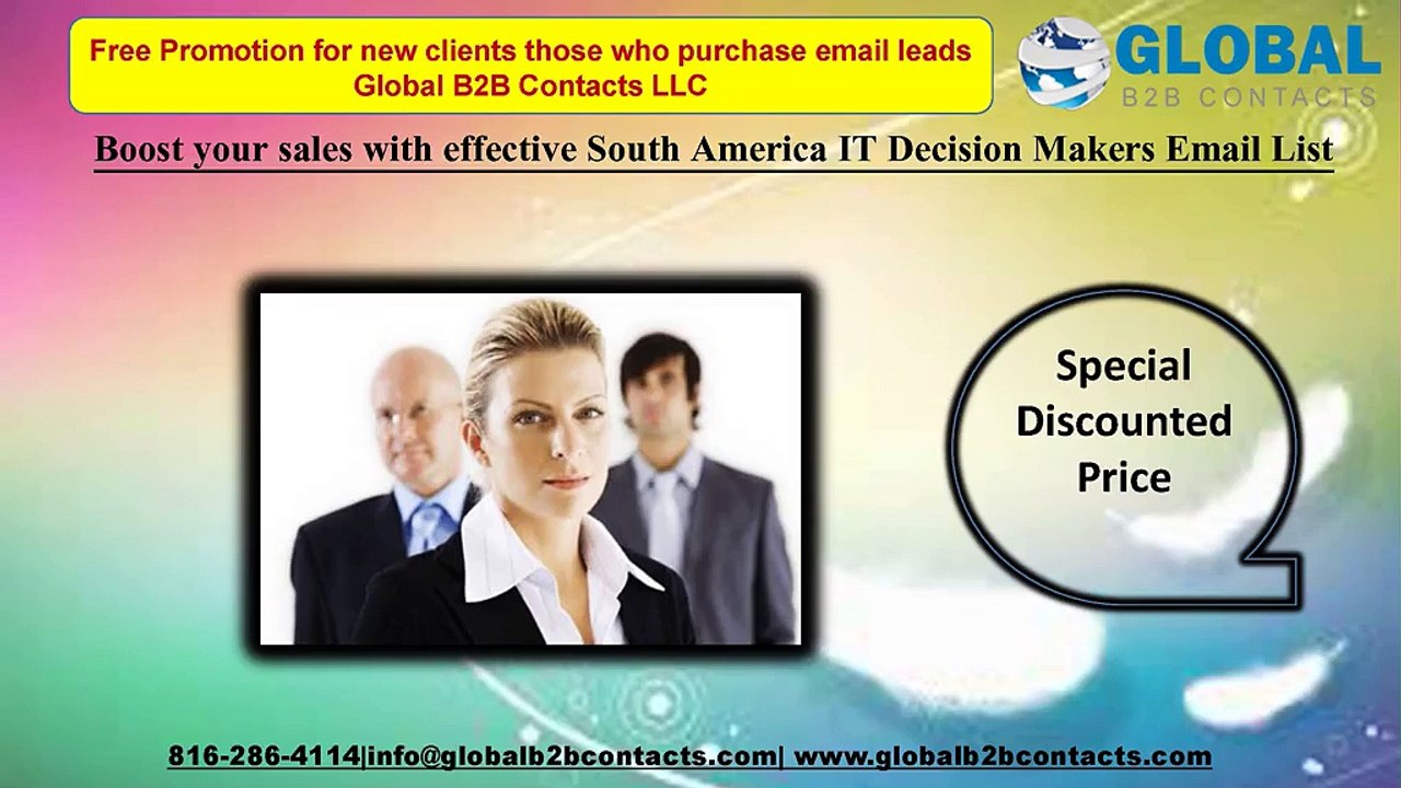 Boost your sales with effective South America IT Decision Makers Email List