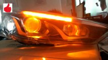 Car Lights For Ford Focus 3 sedan Hatchback LED Lights Kit Head lights DRL  On Switch lights Auto Front lights video