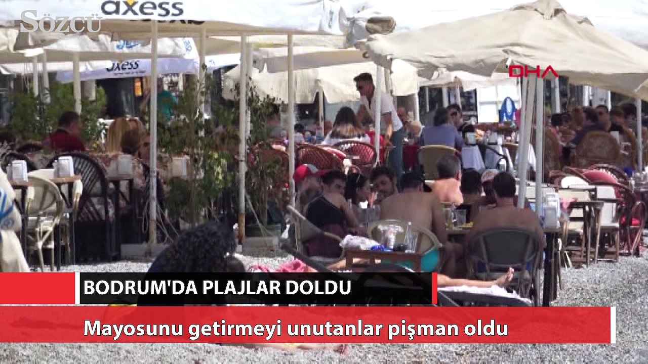 Bodrum'da plajlar doldu