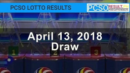 PCSO Lotto Results Today April 13, 2018 (6/58, 6/45, 4D, Swertres, STL & EZ2)