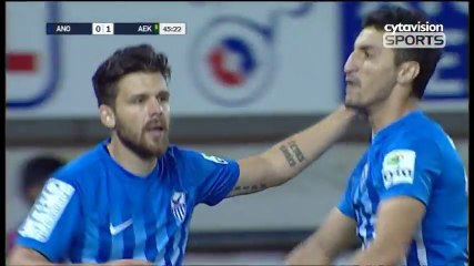 1-1 Michal Duris AMAZING Equaliser Goal -  Anorthosis 1-1 AEK  14.02.2018