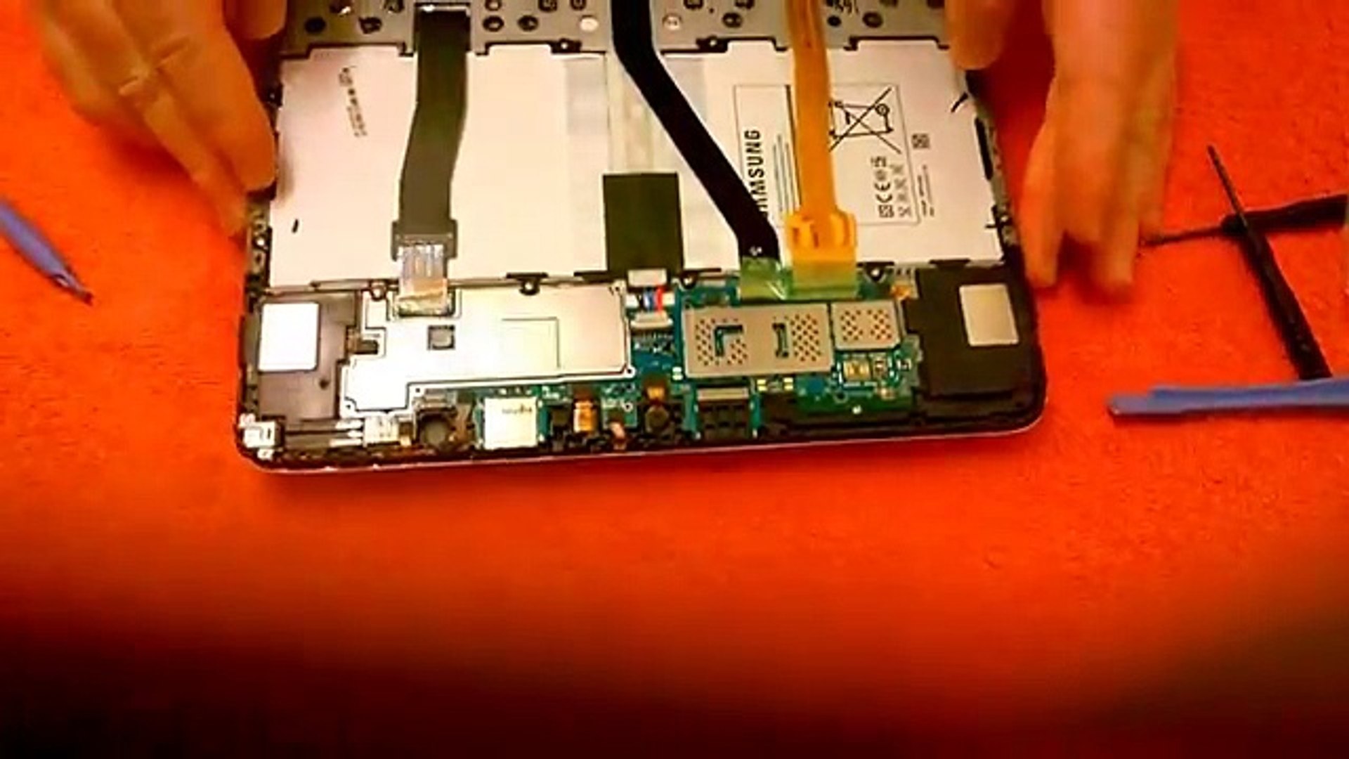 How to Replace Samsung Galaxy Tab 3 10.1 Battery and USB Charging Dock Port  - Dailymotion Video