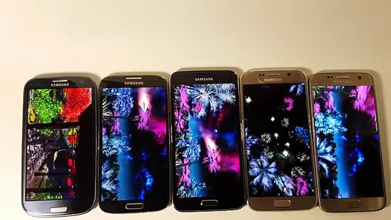 Samsung Galaxy S7 vs S6 vs S5 vs S4 vs S3 AnTuTu Speed test
