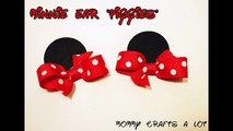 Minnie Mouse inspired ears hair bow tutorial How to make Minnie ears DIY